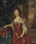Pierre Mignard Marie Therese de Bourbon dressed in a red and gold gown china oil painting artist